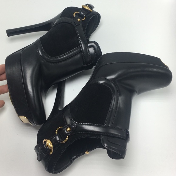 Gucci booties size 8 leather and suede - Picture 1 of 6
